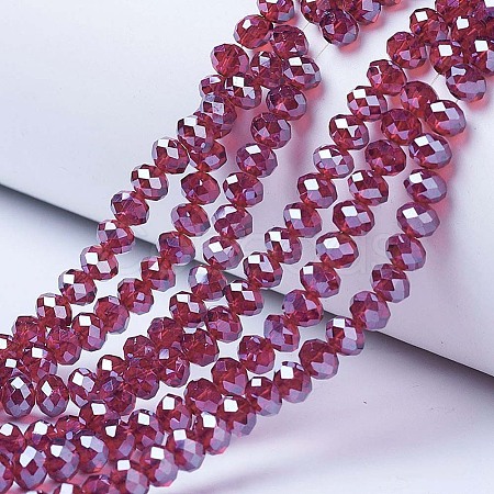 Electroplate Glass Beads Strands EGLA-A034-T10mm-A02-1