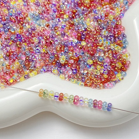 Transparent Glass Seed Beads FIND-U017-18J-1