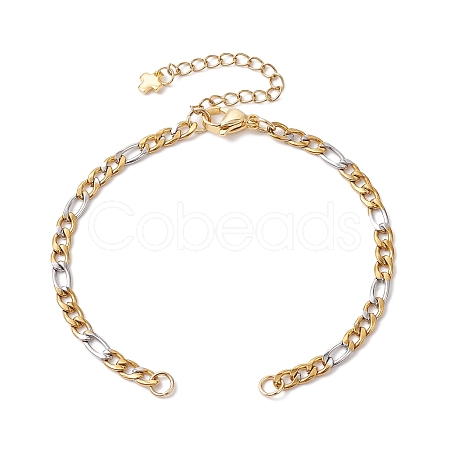 304 Stainless Steel Figaro Chain Bracelet Makings AJEW-JB01286-1