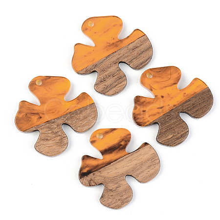 Resin & Walnut Wood Pendants RESI-S389-052B-A01-1