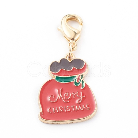 Christmas Themed Alloy Enamel Pendants HJEW-JM00457-04-1