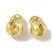 Brass Charms, Round, Real 18K Gold Plated, 5x4mm, Hole: 1.4mm