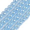 Baking Painted Electroplate Glass Beads Strands, AB Color Plated, Round, Light Sky Blue, 8.5mm, Hole: 1.5mm, about 95pcs/strand, 29.53''(75cm)