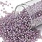 TOHO Round Seed Beads, Japanese Seed Beads, (166F) Transparent AB Frost Light Amethyst, 11/0, 2.2mm, Hole: 0.8mm, about 1110pcs/10g