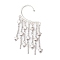 CCB Plastic Star & Alloy Tassel Cuff Earrings for Women, Silver, 113x34.5mm