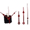 Plastic Long Shaft Clock Movement Mechanism, with Aluminum Pointer, Red, 70~95mm, Box: 185x64x40mm