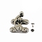 Zinc Alloy Wooden Box Lock Catch Clasps, Jewelry Box Latch Hasp Lock Clasps, Gunmetal, 38x38x44mm