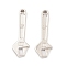 Alloy Pendants, Long-Lasting Plated, Lead Free & Cadmium Free, Wrench, Platinum, 40x13x2mm, Hole: 2.5mm