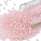 TOHO Round Seed Beads, Japanese Seed Beads, (169F) Transparent AB Frost Rosaline, 8/0, 3mm, Hole: 1mm, about 222pcs/10g