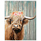 Rectangle with Face Pattern Paper, Gift Wrapping Paper, Cattle, 255x205x0.50mm