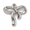 Anti-Tarnish 304 Stainless Steel Pendants, Bowknot Charm, Stainless Steel Color, 19x19x2.8mm, Hole: 1.4mm