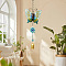 Iron Butterfly Wind Chime, for Garden Outdoor Courtyard Hanging Decoration, Green, 470mm