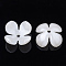 4-Petal ABS Plastic Imitation Pearl Bead Caps, Flower, Creamy White, 14.5x14.5x6.5mm, Hole: 1.8mm