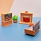 Plastic Miniature Ornaments, Micro Landscape Home Dollhouse Accessories, Living Room, Mixed Color, Package Size: 108x70x78mm