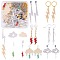 DIY Lighting Bolt Drop Earring Making Kit, Including Brass & 201 Stainless Steel & Alloy Link Connectors & Pendants, Brass Hoop & 304 Stainless Steel Stud Earring Findings, Iron Earring Hooks, Mixed Color