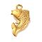 Ocean Theme 304 Stainless Steel Pendants, Real 18K Gold Plated, Fish, 17x9x3.4mm, Hole: 1.5mm