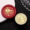 Golden Tone Wax Seal Brass Stamp Heads, for Wax Seal Stamp, Halloween Day Series, Heart with Sword, 25x14mm, Hole: 7mm