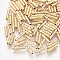 Brass Fancy Cut Beads, Column, Real 18K Gold Plated, 7x1.5mm, Hole: 0.8mm