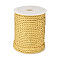 3-Ply Polyester Cords, Binding Rope with Decorative Rope, Plastic Clasp Hand Cord, Gold, 5mm, 30m/roll