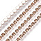 Electrophoresis Brass Rhinestone Strass Chains, Rhinestone Cup Chains, Light Peach, SS6.5, 2~2.1mm