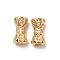 Brass Micro Pave Cubic Zirconia Beads, Column with Teardrop, Real 18K Gold Plated, 10.5x5.5x5.3mm, Hole: 1.2mm