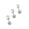 304 Stainless Steel Flat Round Cartilage Earrings, Stainless Steel Color, 8x2.5mm, Pin: 0.8mm