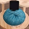 Mohair Glitter Yarn, for Weaving, Knitting & Crochet, Dark Turquoise, 1.5~2mm, about 25g/Skein