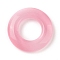 Cat Eye Pendants, Donut Charms, Pink, 22x3.5mm, Hole: 10.5mm