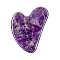 Natural Amethyst Gua Sha Boards, Heart, 83x53mm