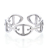 304 Stainless Steel Oval Open Cuff Ring RJEW-N040-37-2
