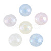 Rainbow Iridescent Plating Acrylic Beads OACR-N010-080-2