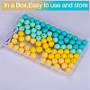 80Pcs 4 Style Round Silicone Focal Beads SIL-SZ0001-22K-4