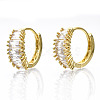 Sparkle Cubic Zirconia Huggie Hoop Earrings for Girl Women EJEW-N015-15-NF-1