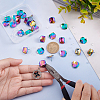 Unicraftale Rainbow Color 304 Stainless Steel Stud Earring Findings with Hole STAS-UN0036-11-2