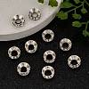 Brass Rhinestone Spacer Beads RB-A020-9mm-01P-6