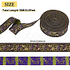 Ethnic Embroidery Polyester Flat Ribbons OCOR-WH0058-52-2
