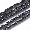 Non-magnetic Synthetic Hematite Beads Strands G-F596-19-2mm-1
