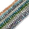 Electroplate Glass Faceted Rondelle Beads Strands EGLA-D020-3x2mm-M-1