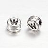 Alloy Letter Beads PALLOY-G190-AS-W-2