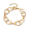 Alloy Handcuff with Freedom Link Chain Necklaces for Men Women BJEW-JB10128-02-1