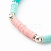 Handmade Polymer Clay Heishi Beaded Stretch Bracelets Sets BJEW-JB06146-3