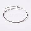 Adjustable 304 Stainless Steel Expandable Bangle Making BJEW-L604-10-2