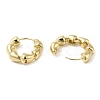 Rack Plating Brass Horn Hoop Earrings for Women EJEW-M228-04G-2