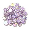 UV Plating Rainbow Iridescent Acrylic Enamel Beads OACR-G012-12E-3