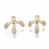 Brass Micro Pave Cubic Zirconia Peg Bails Charms KK-S348-472-NF-2