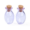 Oval Glass Cork Bottles Ornament AJEW-O032-03H-1