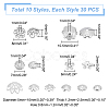 Unicraftale 300Pcs 10 Styles 304 & 201 Stainless Steel Fancy Bead Caps STAS-UN0042-71-4