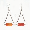 Natural Gemstone Dangle Earrings EJEW-JE02770-2