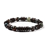 4Pcs Natural Crackle Agate & Indian Agate & Natural Agate & Synthetic Hematite and Coconut Beads Stretch Bracelets Set for Women Men BJEW-JB08937-3