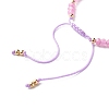Handmade Evil Eye Lampwork Round Beads Stretch Bracelet Set for Teen Girl Women BJEW-JB07001-10